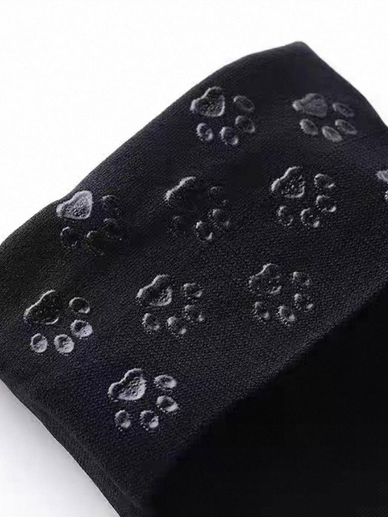 1 Paar Damen Niedliche Katzenpfotenmuster Oberschenkelhohe Socken, Weiche Hochelastische Süße Strumpfwaren für den Alltag & Valentinstagsdate |
