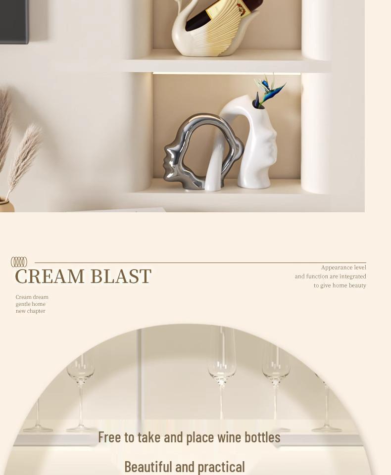 Elegant Swan Ornament for Living Room and Wine Cabinet Décor - Ideal Housewarming or Wedding Gift