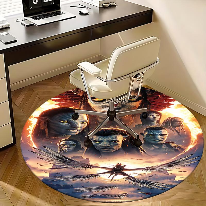 Avatar Movie Inspired Chair Mat - Round Carpet for Home Decor, Office Use, Living Room, Bedroom, Gift Idea0241b