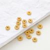 50pcs 6mm 14K 18K Gold Color Brass Round Flower Weave Polygonal Bracelets Beads Spacer Beads Jewelry Findings Accessories