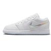 Jordan Air Jordan 1 Low top Vintage Basketball Shoes GS White Blue FQ9112-100(Team4-)