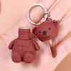Cute Bear Matte Lipstick Keychain Lipstick Waterproof Lasting Lip Glaze Portable Lip Gloss