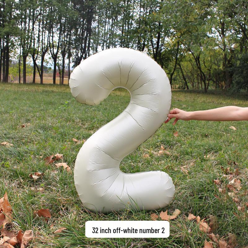 Large Milk White Number Balloons (32/40 inch) – Ideal for Kids' Birthday Parties and Outdoor Photo Props