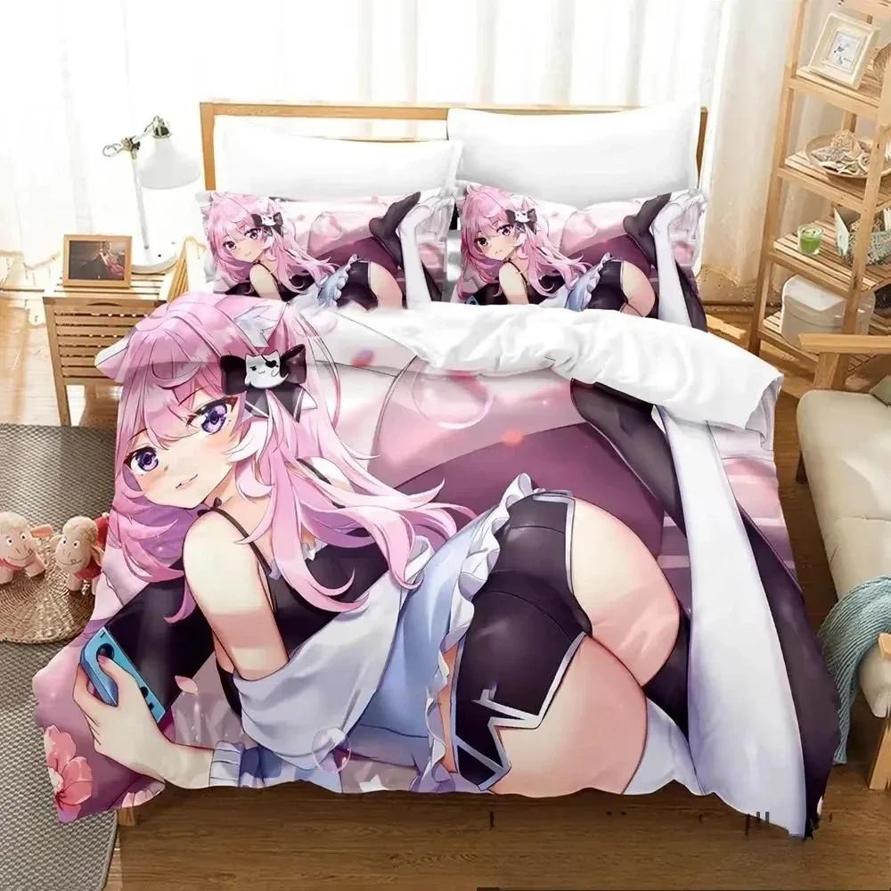 Anime Nyatasha Nyanners Bedding Set For Bedroom Soft Modern Bedspreads Comefortable Kids Duvet Cover Quilt Cover And Pillowcase