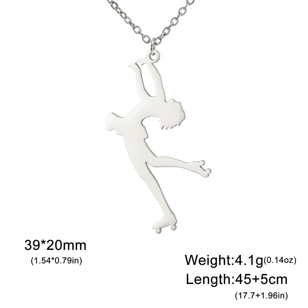 Collar de Patinaje sobre Hielo con Figura Unift para Mujer Hija Acero Inoxidable Patinaje sobre Ruedas Deporte Patinaje Artístico Joyería para Niña Moderno