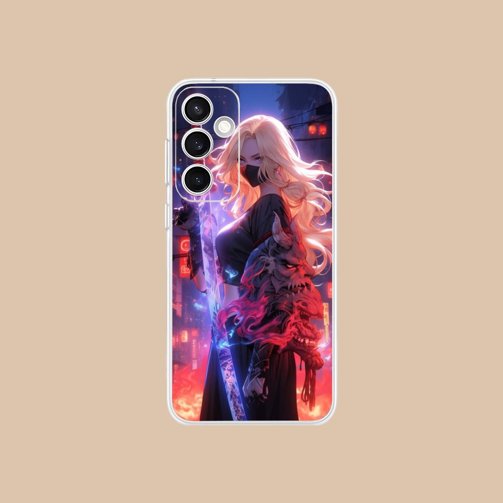Anime Girl Mobile Phone Case for Samsung Galaxy S25 S24 S23 S22 S21Plus FE Ultra Clear Colorful Cover Smartphone Cover