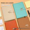 A5 Magnetic Clasp Faux Leather Loose-Leaf Notebook for Students and Business