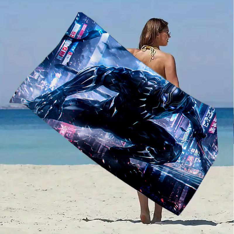 Black panther Beach Towel Microfiber Beach Towel Super Soft & Absorbent for Bath, Beach, Travel  Bath Time Accessory, Fan gifts