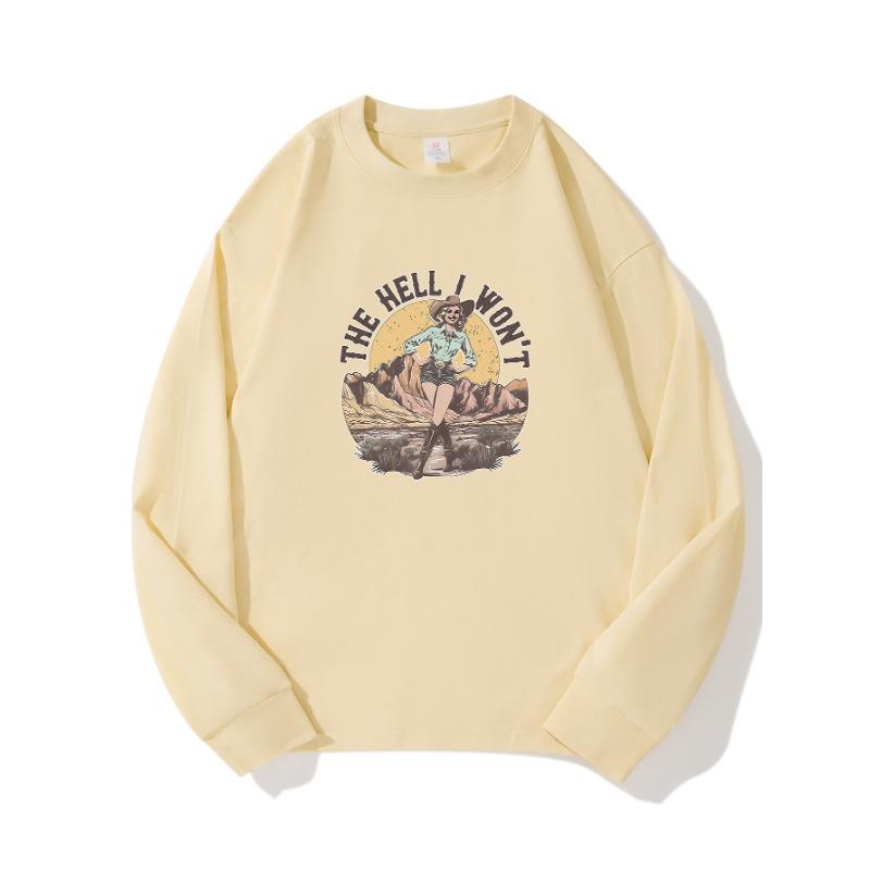 

Осенняя ковбойская одежда, длинный рукав, чистый хлопок, новый мужской и женский топ, весенний внутренний слой, базовая рубашка, футболка с круглым вырезом и длинными рукавами XXL бежевый