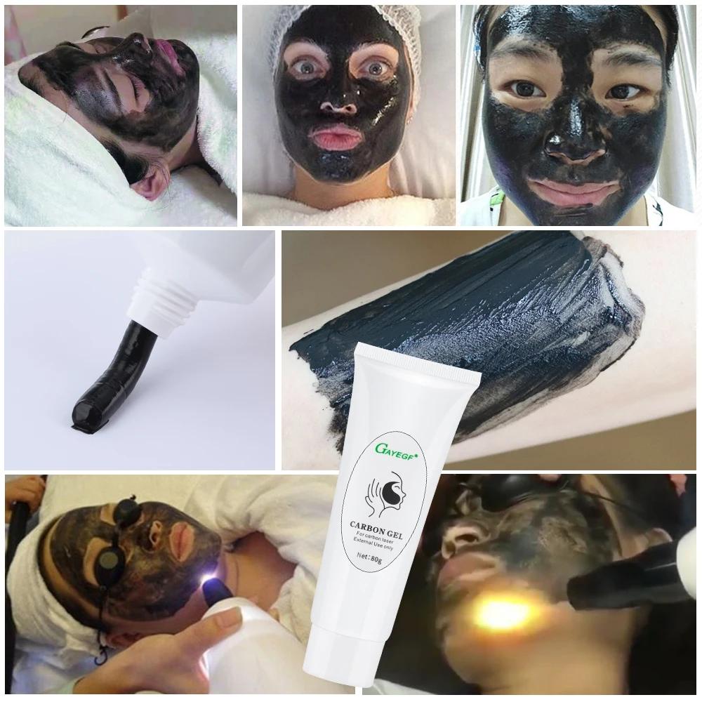 80ml Skin Whitening Carbon Cream Gel for Laser Skin Rejuvenation Deep Cleaning Moisturizing Active Nano Toner Carbon Facial Mask