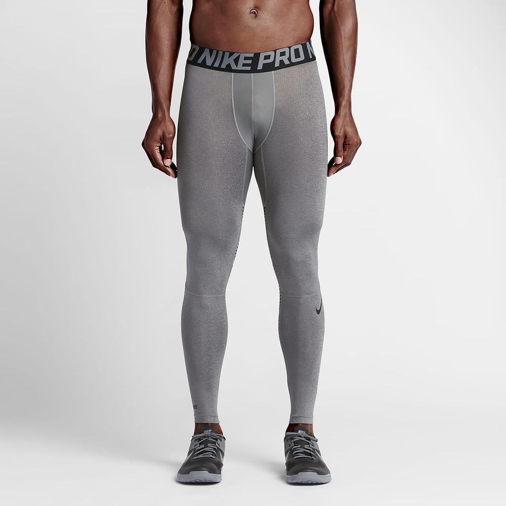 Nike Logo Print Compression Workout Pants Men Pants Gray 801250-091