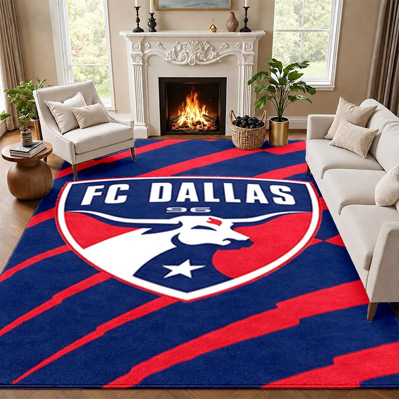 FC Dallas Carpet Door Mat for Living Room or Bedroom Protective Mat Under Chair Office Decoration Christmas Gift Birthday Present