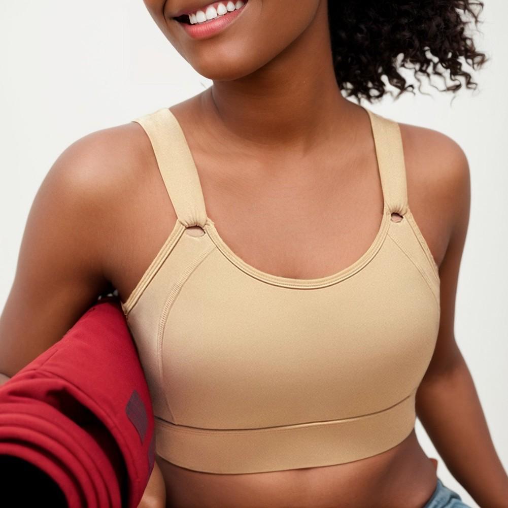 High-Impact Anti-Sag Sports Bra for Women – Shockproof, Plus Size, Beautiful Back, One-Piece Cup Design.