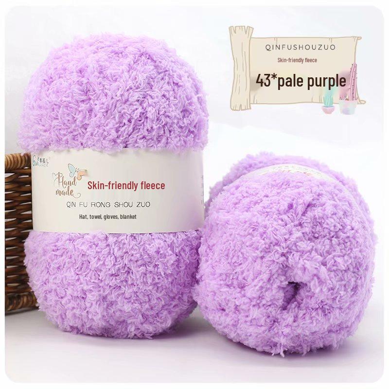 50g Fluffy Coral Velvet Yarn: Skin-Friendly, 3-Strand for DIY Knitting, Hand-Knitted Scarves & Crafts