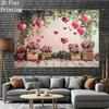 2D Flat Printing Valentine Backdrop Rose Balloon Party Photo Booth Decor