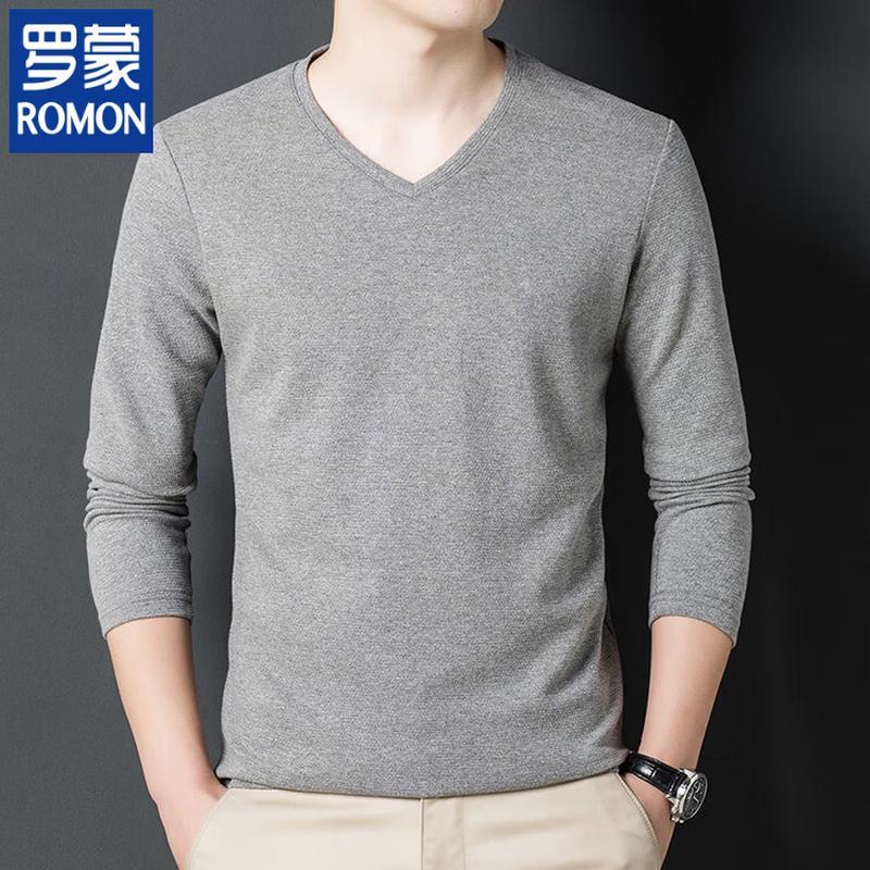 

ROMON Men s V-Neck Solid Knit Sweater L