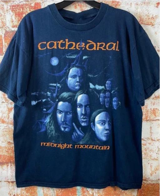 Midnight Mountain Cathedral Band Shirt Classic Black Unisex S-5XL L