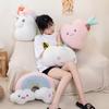 Unique Ins Style Simple Unicorn Rainbow Cloud Heart Plush Pillow For Sofa And Bed