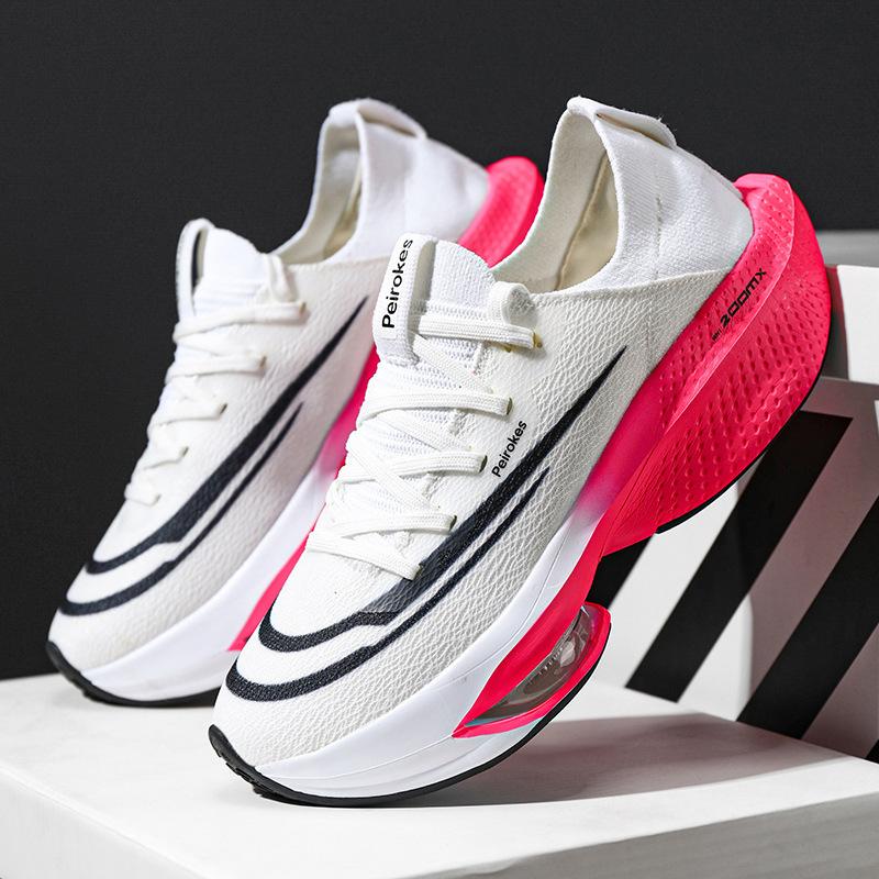 Men's and Women's Marathon Running Shoes, Spring and Summer, Shock-absorbing and Breathable Training Shoes, Lightweight Student Shoes