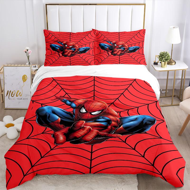 Spiderman Web Art Print 3Pcs Bedding Setduvet Cover With 2 Bedropillowcase Home Birthday Gift