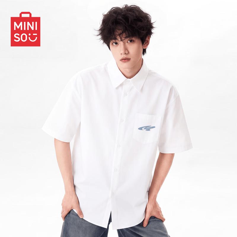 MINISO Men s Summer Casual Short Sleeve Shirt L
