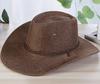 Men Summer Cool Western Cowboy Hat Outdoor Wide Brim Hat
