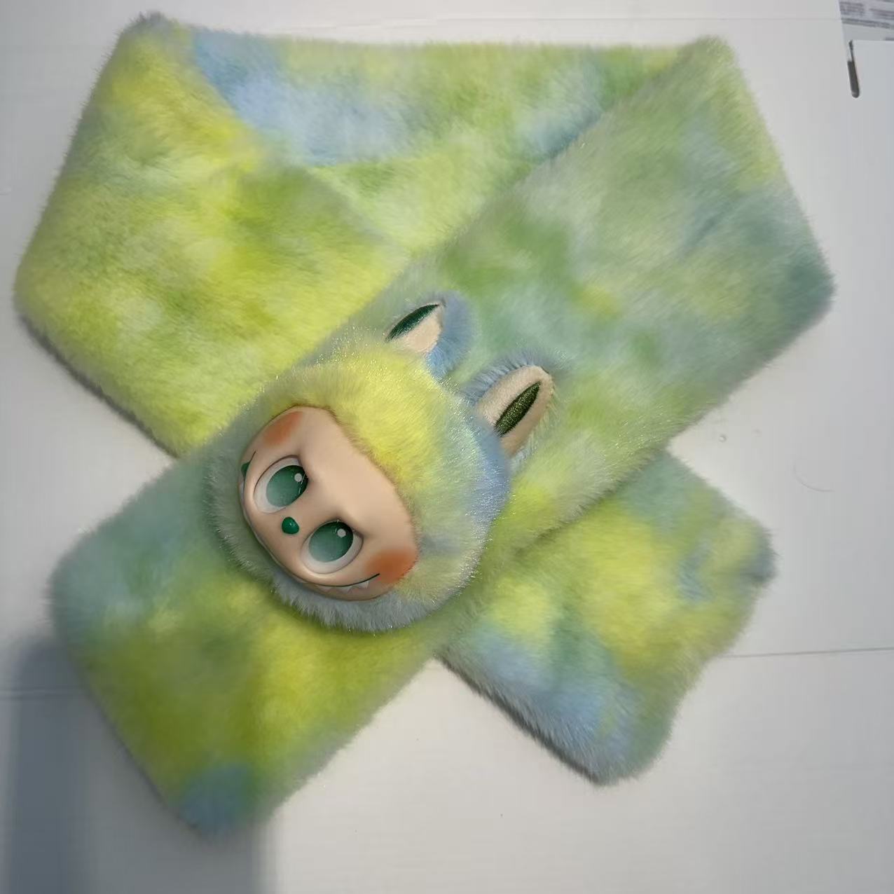 

Winter Children s Scarf Warm Imitation Rabbit Fur Plush Scarf Cover Cartoon Cute Baby Rabub Scarf 75cm