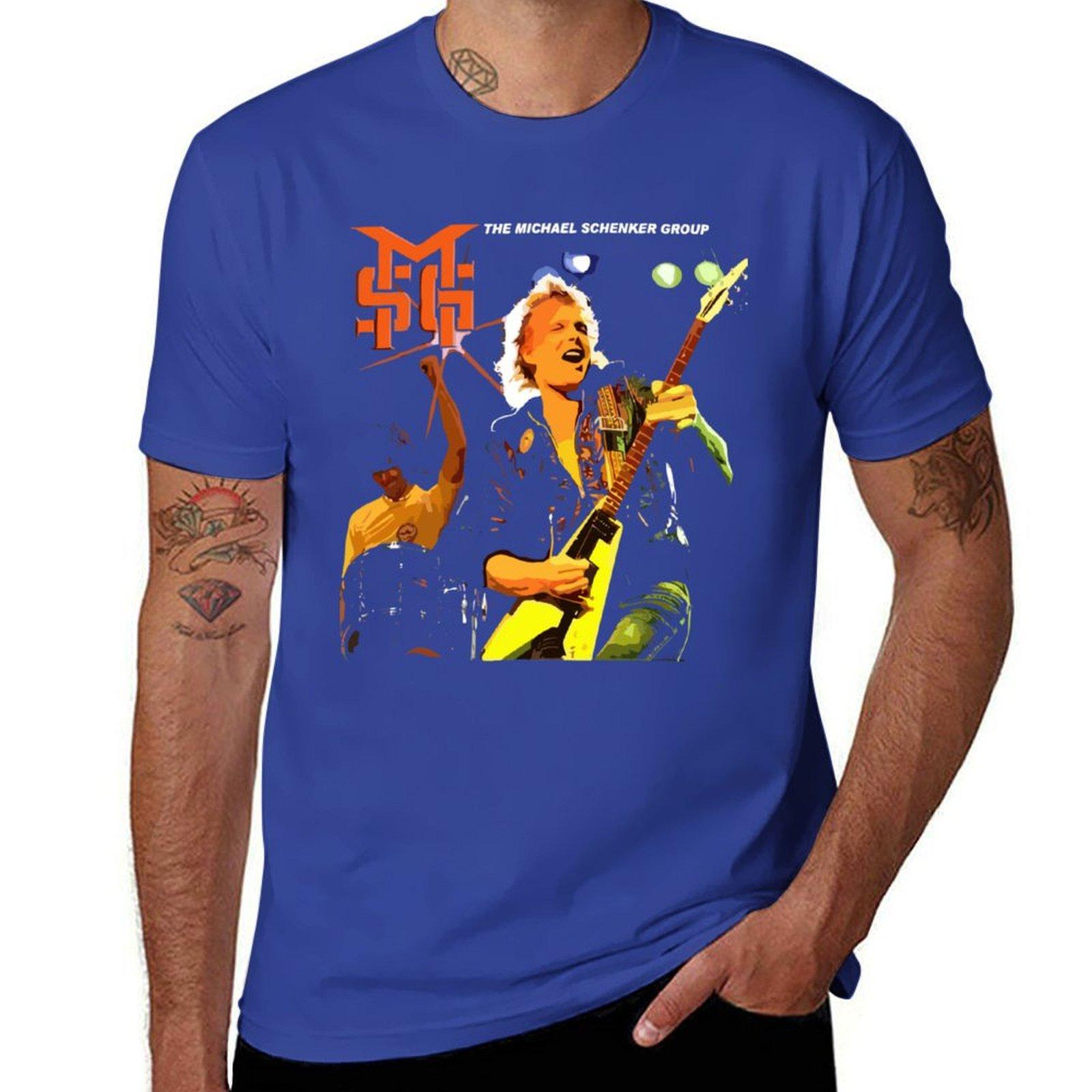 

Michael schenker group music T-Shirt street wear graphic tee shirt tops mens cotton t shirts L