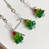 Y2K Trendy Christmas Tree Keychain Cute Star Tassel Keyring Pendant Ins Style Aesthetic Girly Phone Lanyard Bag Charms Xmas Gift
