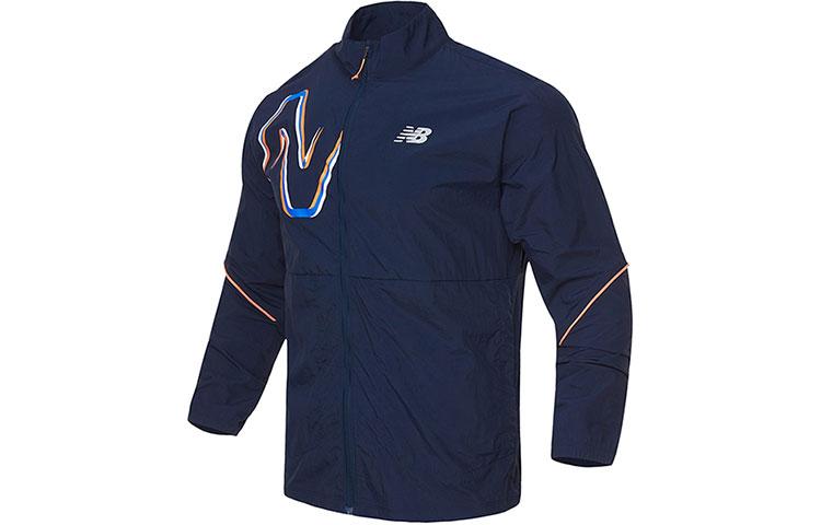 New Balance Jackets Men s Dark Blue Stand Collar Moderate AMJ21265-ECL S