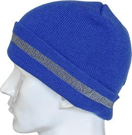 High Visibility Safety Beanie Reflective Knit Ribbed Hats Warm Winter Bonnets for Night Running Hiking Cycling