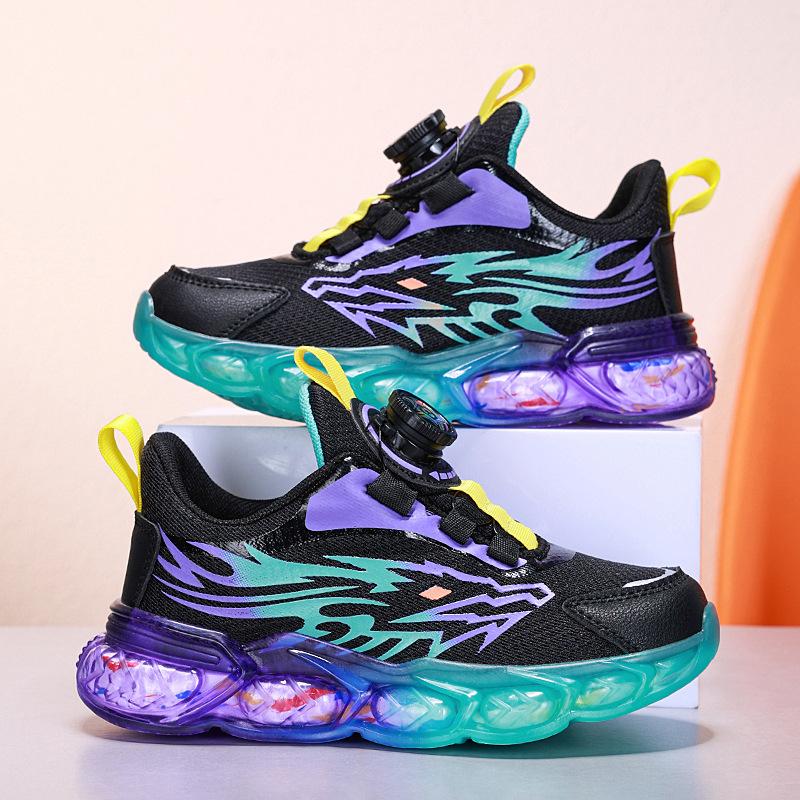 Children's Sports Shoes Year of the Dragon Four Seasons Boys' Shoes Breathable Mesh New Lightweight Soft Leather Slow Shock Foreign Trade