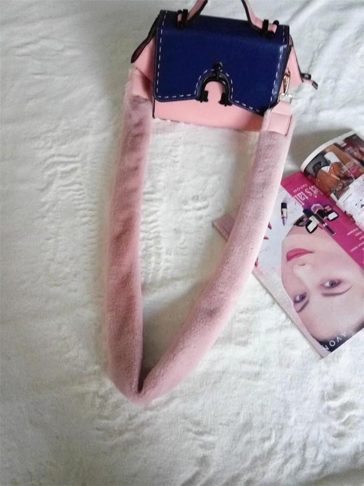 Women's Plush Wide Fur Shoulder Strap for Bags - Versatile Replacement for Crossbody and Single Shoulder Bags