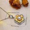 SENIKO Collane di perle barocche di grandi dimensioni d'acqua dolce naturale per donna Ciondolo con zirconi cubici di fiori alla moda con catena regalo di compleanno