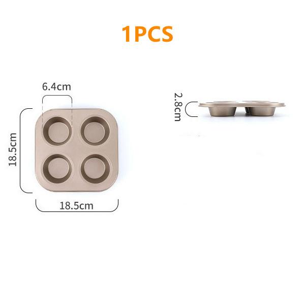 4/6/9/12Holes DIY Non-Stick Cake Pan Bakeware Muffin Cupcake Mold Baking Dish Carbon Steel Kitchen Oven Trays Pastry Tool