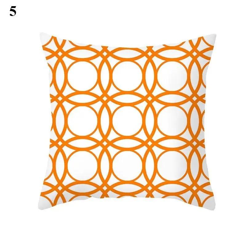 Clip Red Brown Pillowcase Decorative Geometric Print Abstract Pattern Pillowcase Home Supplies Pillowcase Sofa Cushion Cover