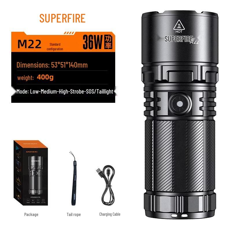 SupFire M22 USB Rechargeable LED Flashlight