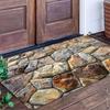 Creative Stone Texture Door Mat Simulated Pebble Soft Non-Slip Washable Kitchen Rug Bathroom Bedroom Entrance Home Decor Mat 1PC