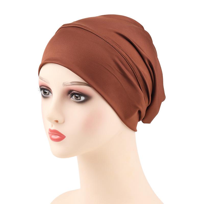 Indian Headwear Non-Slip Cancer Chemo Cap Soft Headscarf Breathable Modal Hijab For Nightcap Traveling Muslim Women
