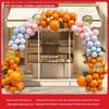 Hermes Orange Artificial Flower & Balloon Arch