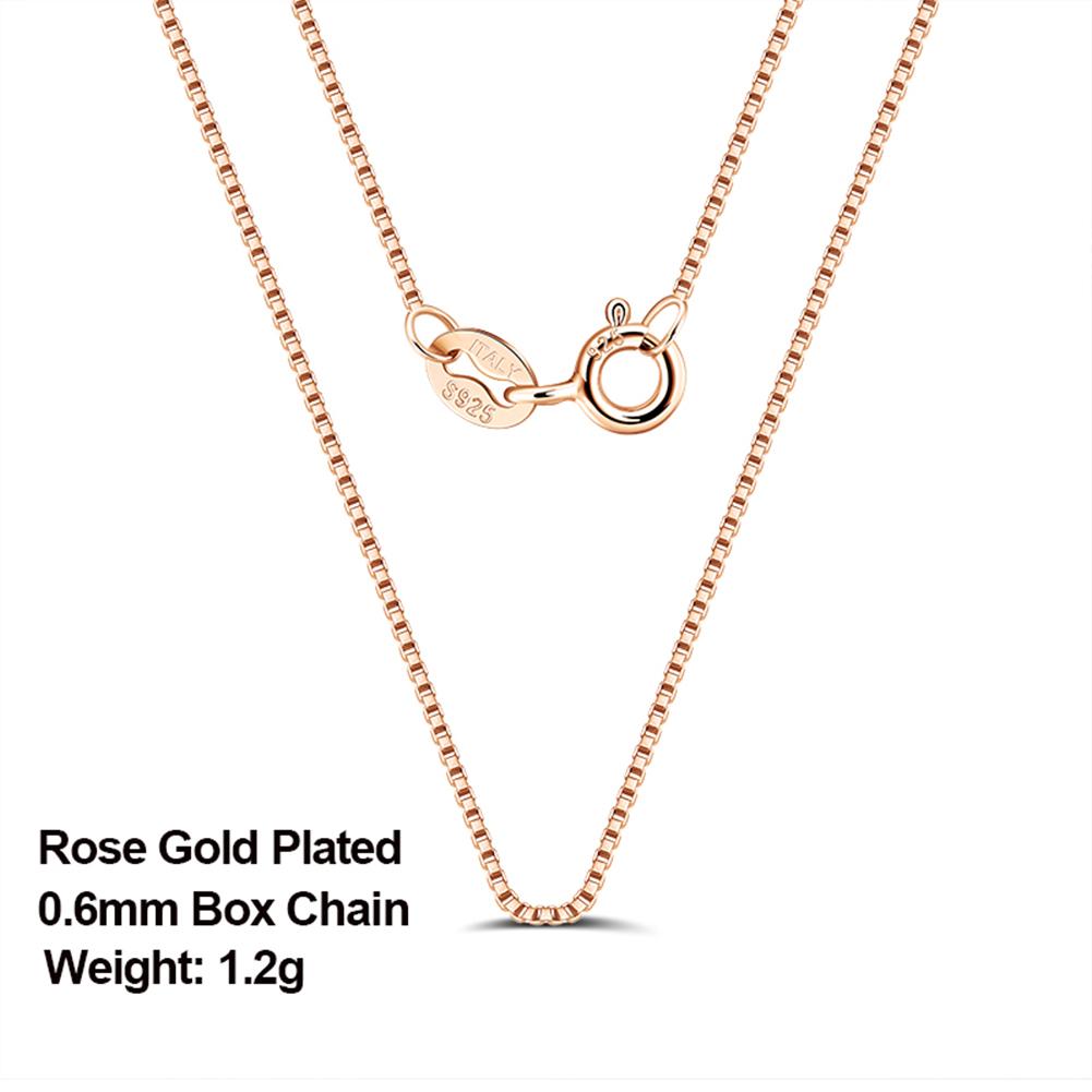 Effie Queen 925 Silver Basic Chain Necklace Woman Neck Chain 45cm 1mm Cable Chain Necklaces 18K Gold Jewelry Wholesale SC06-18K