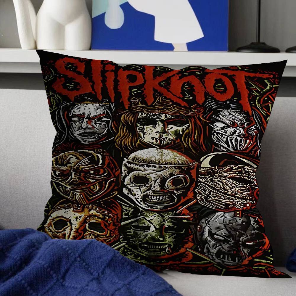 Band Rap Music S-Slipknot Cushion Cover Inches Farmhouse Decor Home Throw Pillow Covers For Couch Decorations