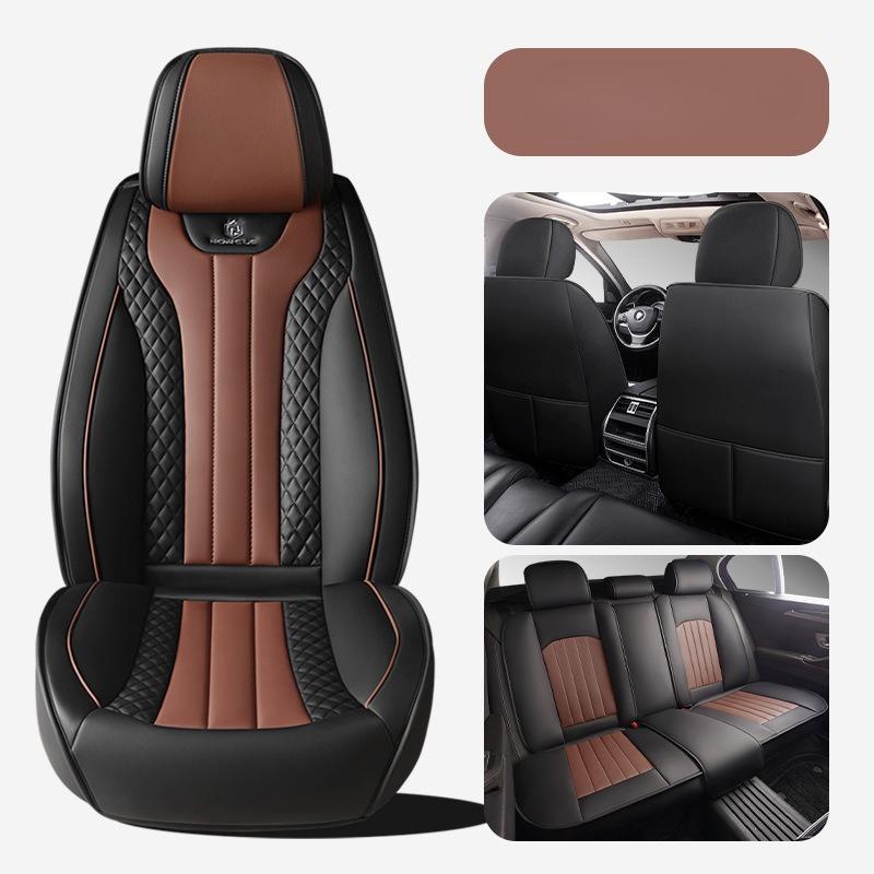Universal Fit Five-Seater Car Seat Covers | Durable Faux Leather, Non-Textile Material, Sponge Filled, Suitable for All Vehicle Models