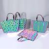 New Variety Luminous Rhombus Bag Women's Folding Laser Bag Rhombus Handbag Geometric Bag