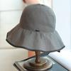 Splicing Edge Small Label Minimalist Big Eaves Fisherman Cloth Hat Spring and Summer Retro Casual Outdoor Sunshade Basin Hat