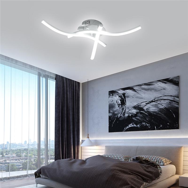 24W 18W Dimmable Moden LED 3/4 Light Ceiling Lamp Pendant Chandelier 1400LM Kitchen Bedoom with Remote Control