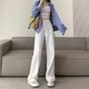 2025 Women's High-Waisted Wide-Leg Jeans: Spring/Autumn, Slimming, Pear Shape, Plus Size, Floor-Length