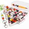 NEW Christmas Series Printed Silicone Beads 20Pcs/15mm  DIY Keychain Necklace Bracelet Accessories For Jewelry Making