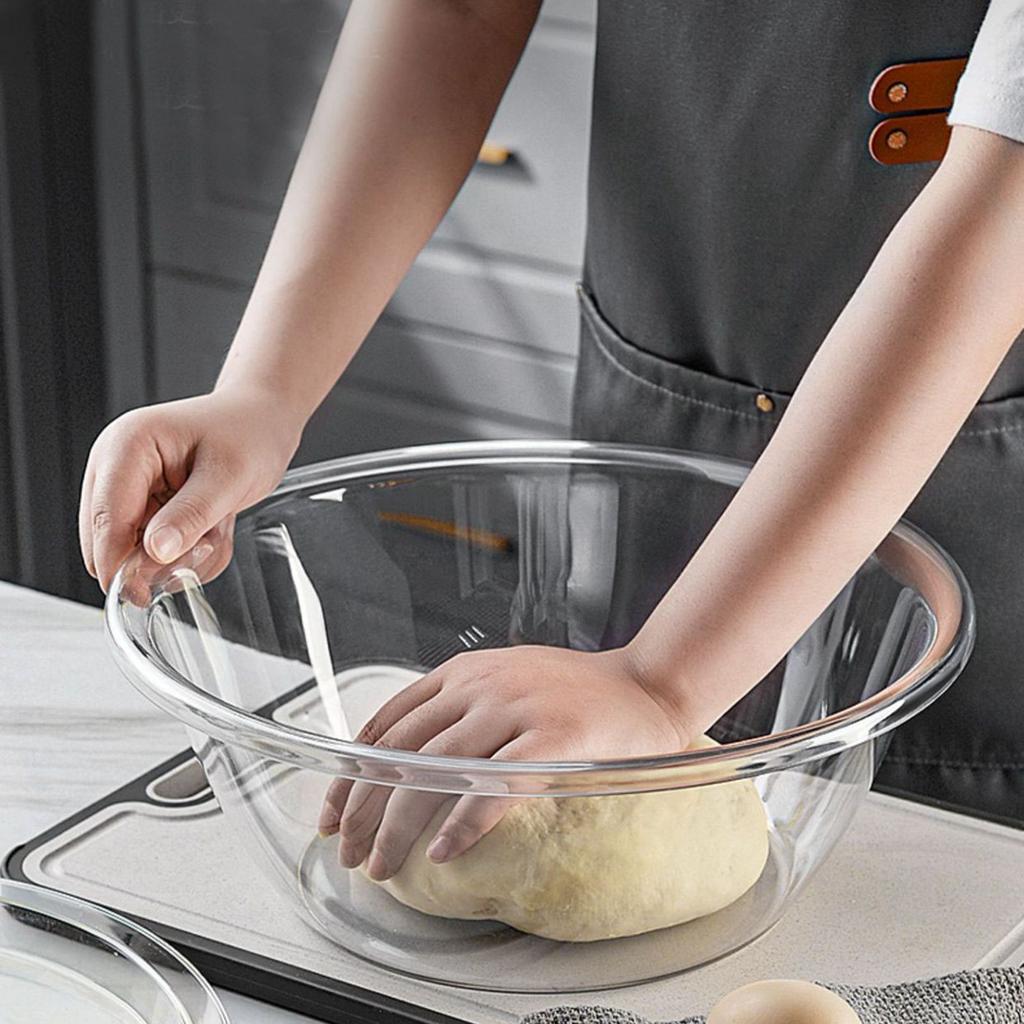 Plastic Mixing Bowl Large Capacity Non Stick Kneading Bowl Ingredients Food Prep Serving Container for Dough Eggs Large