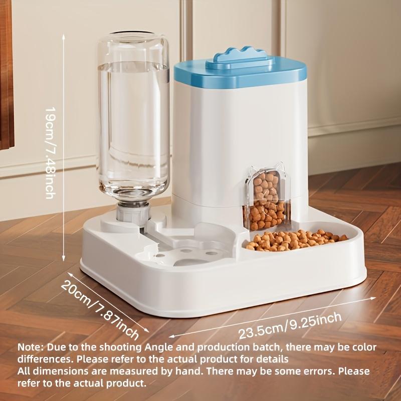 1er-Pack Automatischer Schwerkraft-Katzenwasserspender & Futterautomat - Auslaufsicher, Großes Fassungsvermögen, Einteiliges Design,